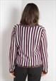 VINTAGE Y2K STRIPED PREPPY CARDIGAN PINK