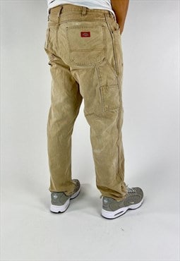 Vintage Beige Tan Dickies Carpenter Trousers Pants Jeans