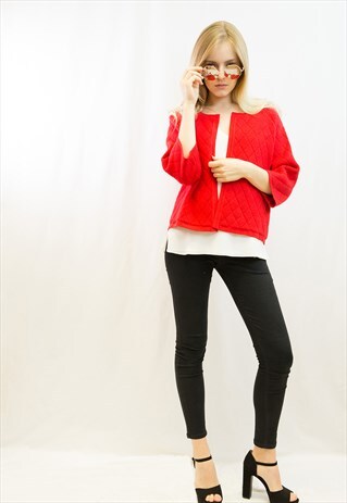 THREE QUARTERS SLEEVES CARDIGAN (RED)