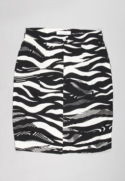 Max mara zebra print fitted short skirt
