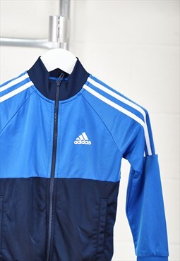 Vintage Adidas Track Jacket Blue Zip Up Sports Jumper XXXS