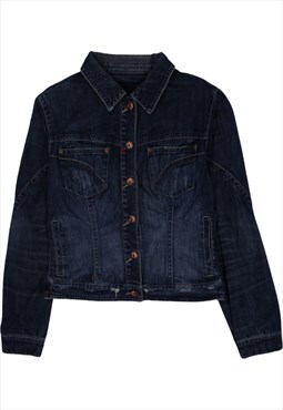 Vintage 90's Rocawear Denim Jacket Button Up Blue Medium