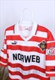 VINTAGE MENS RUGBY LEAGUE WIGAN WARRIORS 1995 SHIRT JERSEY