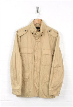 Vintage Tommy Hilfiger Jacket Beige Large CV10837