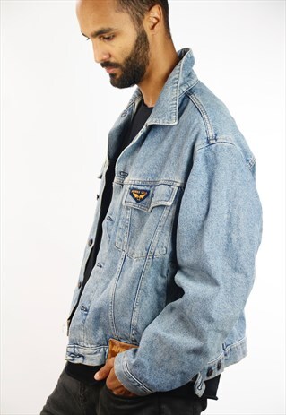 OVERSIZE DENIM JACKET / OVERSIZE JEAN JACKET / VINTAGE DENIM