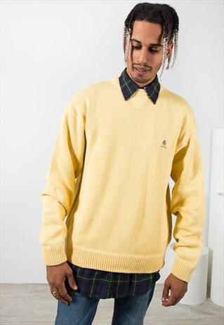 ON SALE VINTAGE 80S TOMMY HILFIGER KNITWEAR JUMPER / S0330