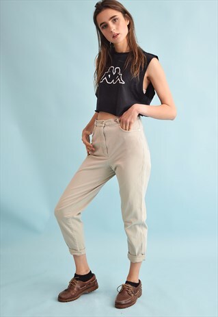 90'S RETRO REGULAR WAIST NEUTRAL DENIM JEANS