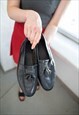 VINTAGE 80'S BLACK LEATHER LOAFERS