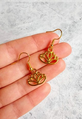 MINI LOTUS FLOWER EARRINGS