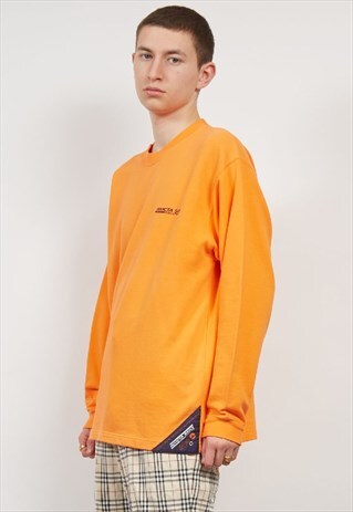 VINTAGE 90'S INVICTA NEON ORANGE SWEATSHIRT