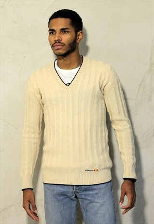 CREAM VINTAGE ELLESSE JUMPER A333