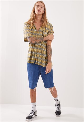 VINTAGE PATTERNED FESTIVAL SHORT SLEEVE SHIRT