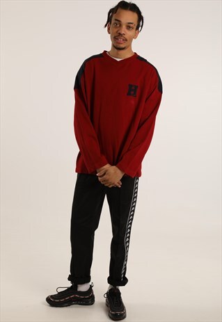 VINTAGE TOMMY HILFIGER EMBROIDERED SPELLOUT SWEATSHIRT