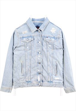 Vintage 90's Tommy Hilfiger Denim Jacket Denim distressed