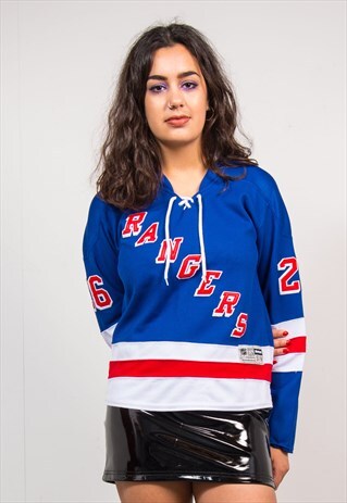 90'S VINTAGE REEBOK NHL NEW YORK RANGERS HOCKEY JERSEY TOP