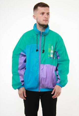 VINTAGE BYSORRY ITALY WINDBREAKER SHELL JACKET 14220