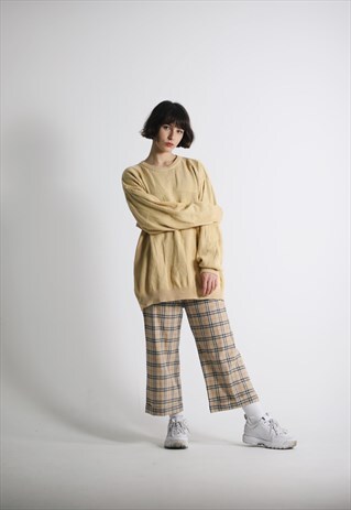 VINTAGE CHECK TARTAN CAPRI TROUSERS