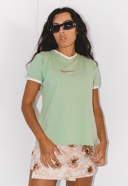 Vintage Pastel Green Nike Embroidered T-shirt