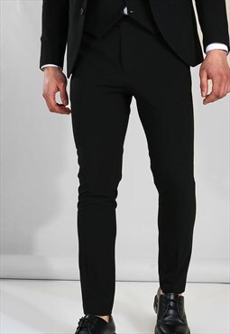 54 Floral Suit Tapered Trouser Pant - Black