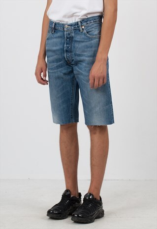 VINTAGE RETRO BLUE LEVI'S 501 FIT MIDI DENIM SHORTS