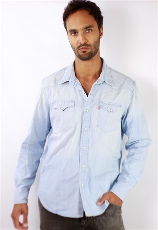 VINTAGE LEVIS DENIM SHIRT BLUE