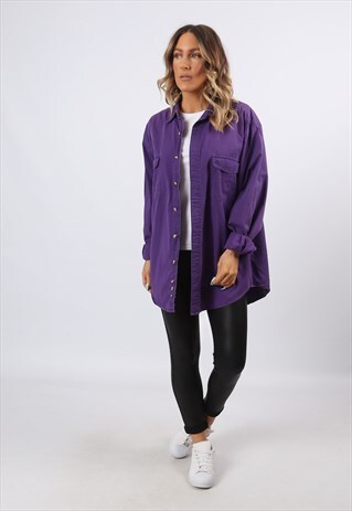 COTTON SHIRT OVERSIZED COLOURED LONG UK 18 XXL (J83K)