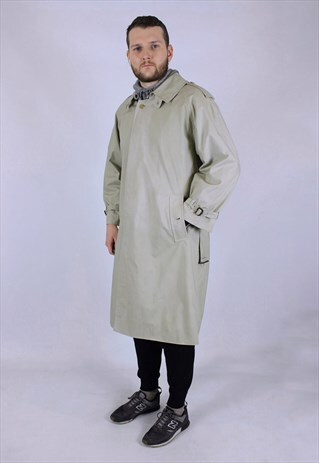 VINTAGE BURBERRY TRENCH BEIGE COAT ELEGANT JACKET