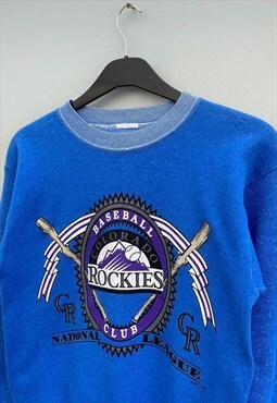 Vintage Colorado rockies blue graphic MLB sweatshirt XS