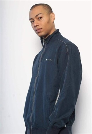 VINTAGE CHAMPION TRACK JACKET NAVY BLUE