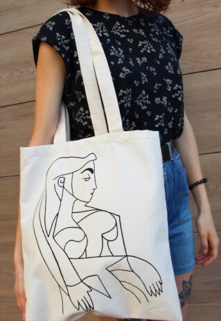 PICASSO DORA MAAR HAND PAINTED COTTON TOTE BAG