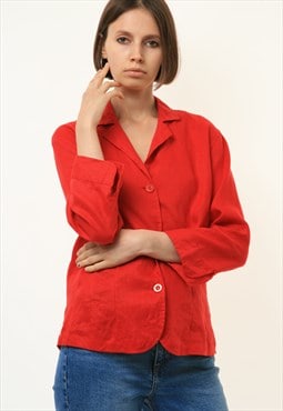 Cassani 100 Linen Short Sleeve Shirt Blouse 4139