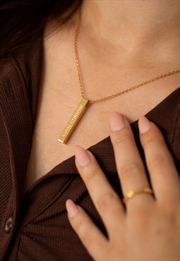 Aspire to Inspire Necklace Stainless Steel Gold
