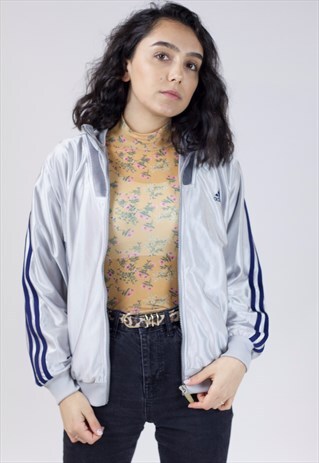 VINTAGE ADIDAS 90'S SILVER SPORTS JACKET