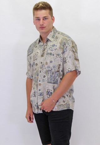VINTAGE CRAZY PATTERN FESTIVAL SHIRT