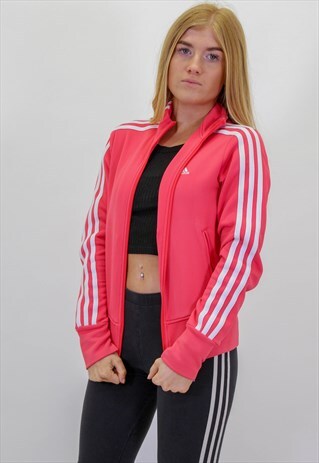 VINTAGE ADIDAS JACKET IN PINK SMALL