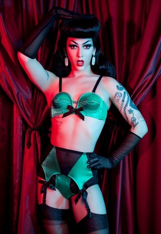 BETTIE PAGE EMERALD GREEN SPIRAL STITCH OVERWIRE BRA