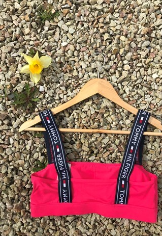 NEW TOMMY HILFIGER PINK LOGO BRALETTE