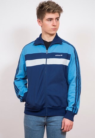 1970'S ADIDAS STRIPED TRACK JACKET M