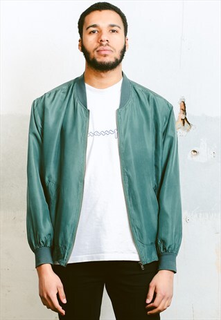 VINTAGE SILK BOMBER JACKET