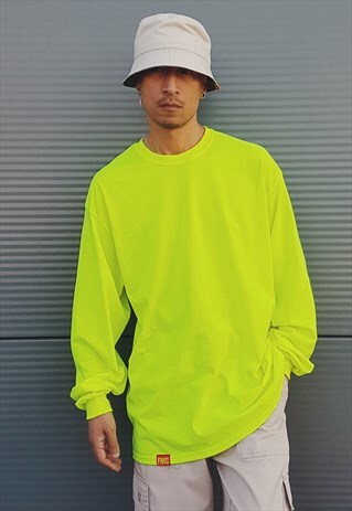 FMC BAGGY OVERSIZED T-SHIRT LONG SLEEVE NEON YELLOW