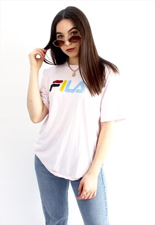 90'S RETRO PINK SPELL-OUT T-SHIRT