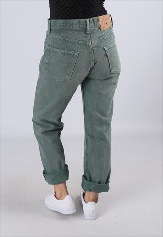 LEVIS 501'S DENIM JEANS BOYFRIEND HIGH WAISTED UK 12 (EA3S)