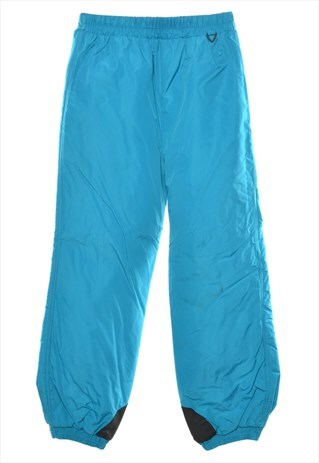 BEYOND RETRO VINTAGE COLUMBIA WIDE LEG TURQUOISE SKI TROUSER