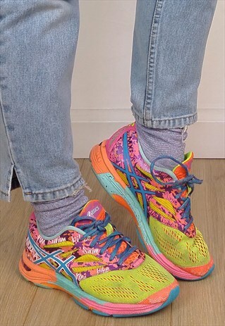 VINTAGE ASICS GEL-NOOSA RAINBOW TRAINERS/ UK 3 -3.5 / EU 36