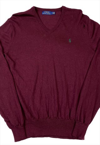 RED POLO RALPH LAUREN LOGO EMBROILERY SWEATER