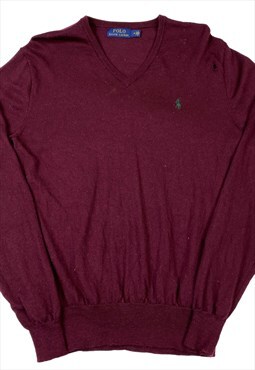 Red polo ralph lauren logo embroilery sweater
