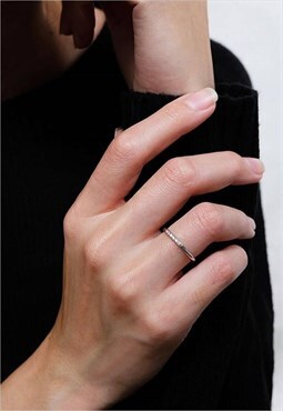 Fine Band Ring Women Sterling Silver Ring