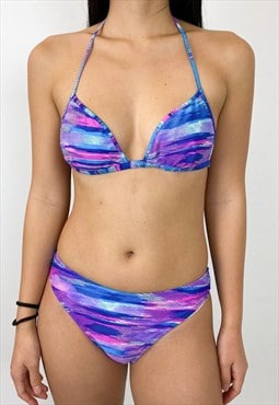 Vintage 90s pink and purple bikini set 