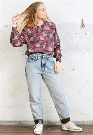 VINTAGE 90S PATTERNED BLOUSE