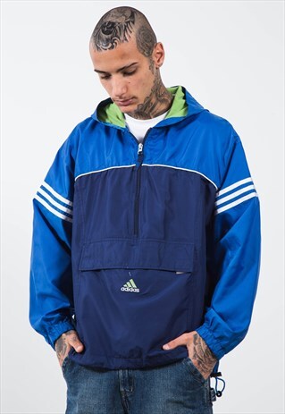 VINTAGE 90S ADIDAS RAINCOAT JACKET / S2396